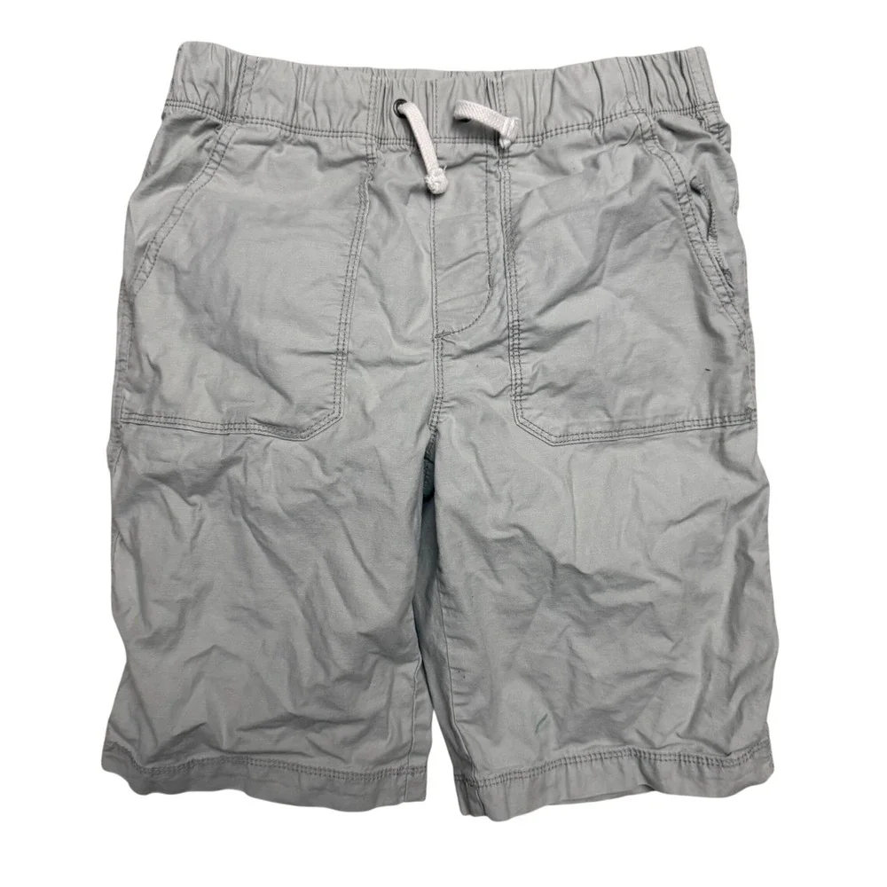 Old Navy Khaki Tan Elastic Waist Drawstring Chino Shorts Boys Size XL 14-16